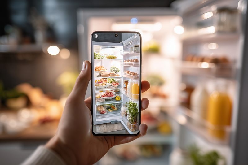 Kühlschrank mit Handy fotografieren
